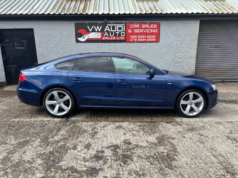 Blue 2013 Audi A5 1.8 TFSI Black Edition Sportback 5dr Petrol Multitronic Euro 6 s/s 170 ps in Ballyclare