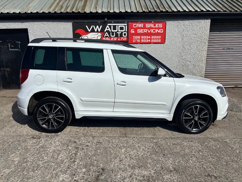 White 2014 Skoda Yeti 2.0 TDI Black Edition SUV 5dr Diesel Manual 4WD Euro 5 140 ps in VW Audi Auto Sales Ltd