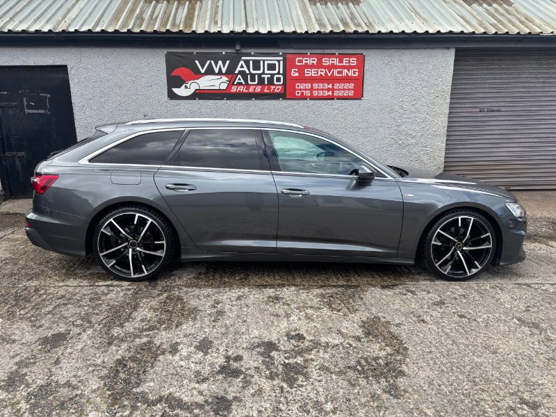 Grey 2021 Audi A6 Avant 2.0 TDI 40 S line Estate 5dr Diesel S Tronic Euro 6 s/s 204 ps in Ballyclare