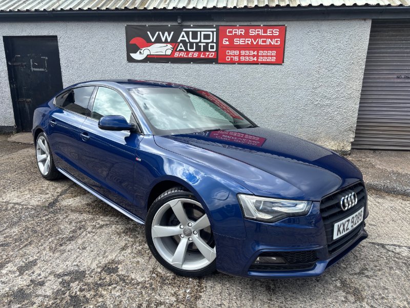 Blue Audi A5 1.8 TFSI Black Edition Sportback 5dr Petrol Multitronic Euro 6 s/s 170 ps