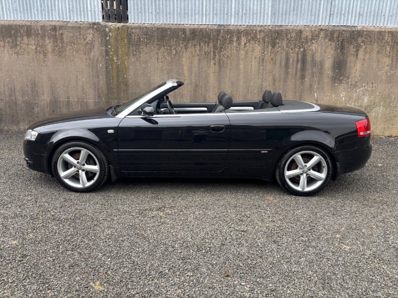 Black Audi A4 Cabriolet 3.0 TDI S line Convertible 2dr Diesel Manual quattro 212 g/km 230 bhp