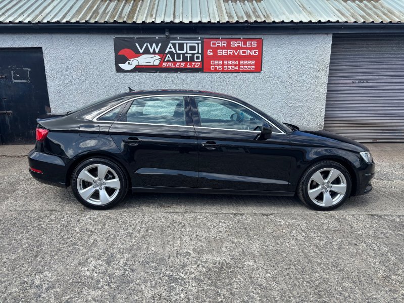 Black 2015 Audi A3 1.6 TDI Sport Saloon 4dr Diesel S Tronic Euro 6 s/s Nav 110 ps in Ballyclare