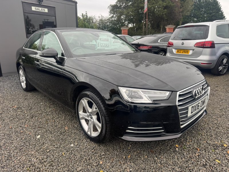 Black Audi A4 1.4 TFSI Sport Saloon 4dr Petrol Manual Euro 6 s/s 150 ps