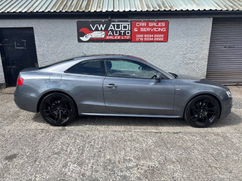 Grey 2015 Audi A5 3.0 TDI V6 S line Coupe 2dr Diesel S Tronic quattro Euro 5 s/s 245 ps in Ballyclare