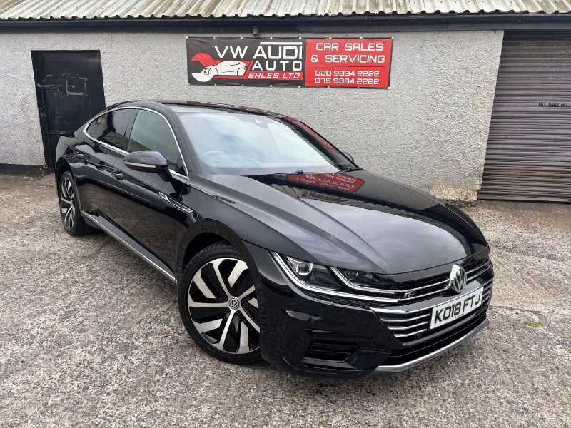 Black Volkswagen Arteon 2.0 TDI R-Line Fastback 5dr Diesel DSG 4Motion Euro 6 s/s 190 ps