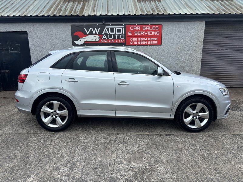 Silver 2014 Audi Q3 2.0 TDI S line SUV 5dr Diesel Manual quattro Euro 5 s/s 140 ps in Ballyclare