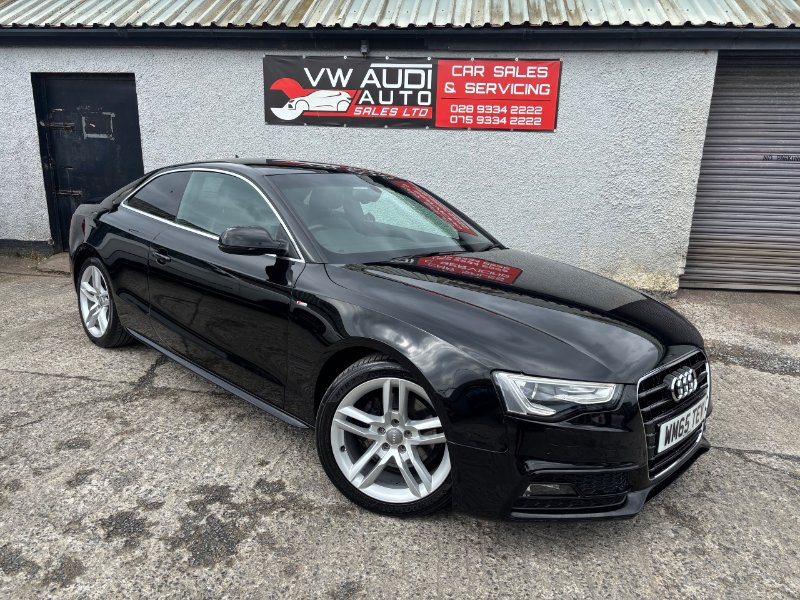 Black Audi A5 2.0 TDI S line Coupe 2dr Diesel Manual Euro 6 s/s 190 ps