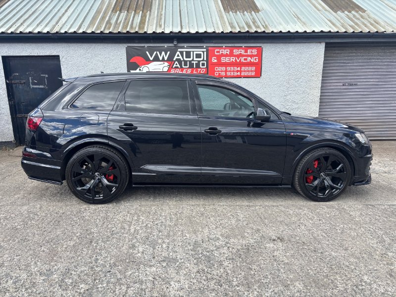 Black 2017 Audi Q7 3.0 TDI V6 S line SUV 5dr Diesel Tiptronic quattro Euro 6 s/s 272 ps in VW Audi Auto Sales Ltd
