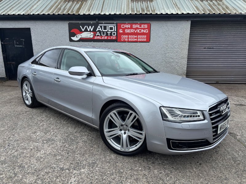 Silver Audi A8 3.0 TDI V6 Sport Executive Saloon 4dr Diesel Tiptronic quattro Euro 6 s/s 258 ps